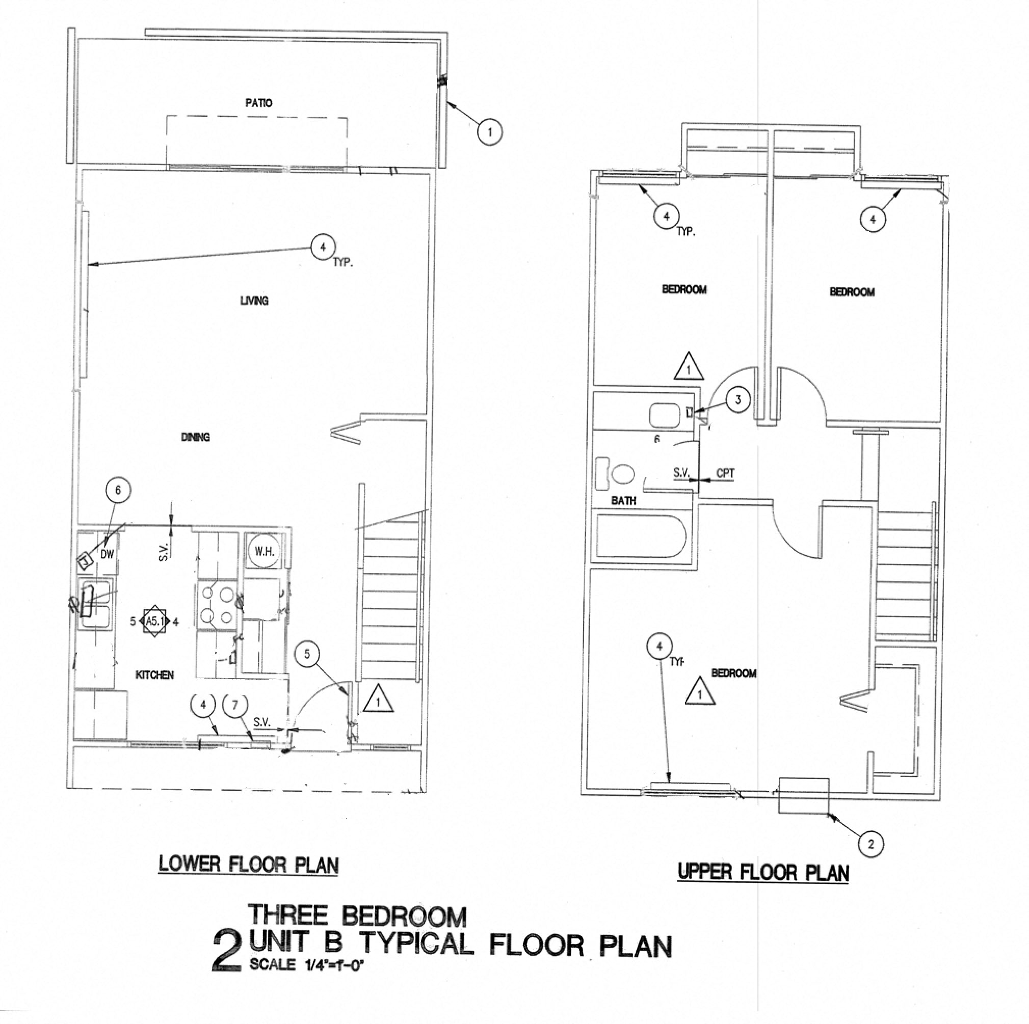 Floor plan for 3 beds, 1 bath, 1027 sqft